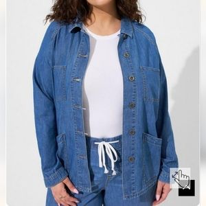 Torrid Denim Raglan Chore Jacket